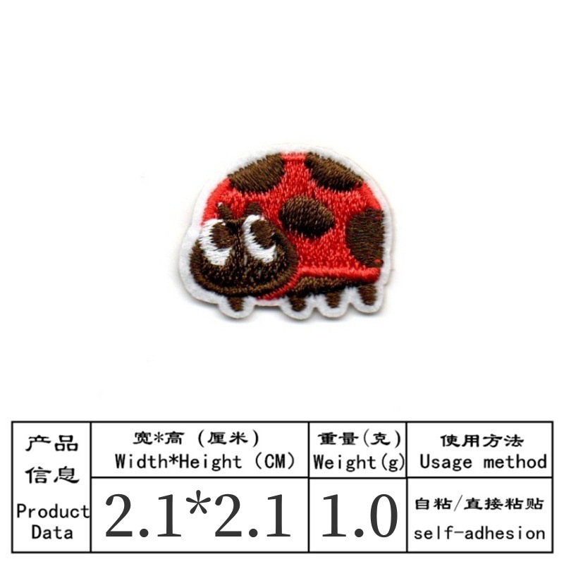50 шт./лот, аниме, нашивка с в – обзор и цена Embroidery Lady Bug